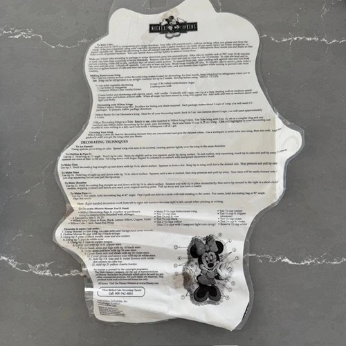 1998 Wilton Minnie Mouse Cake Pan w/ Insert & Instructions - photo 5