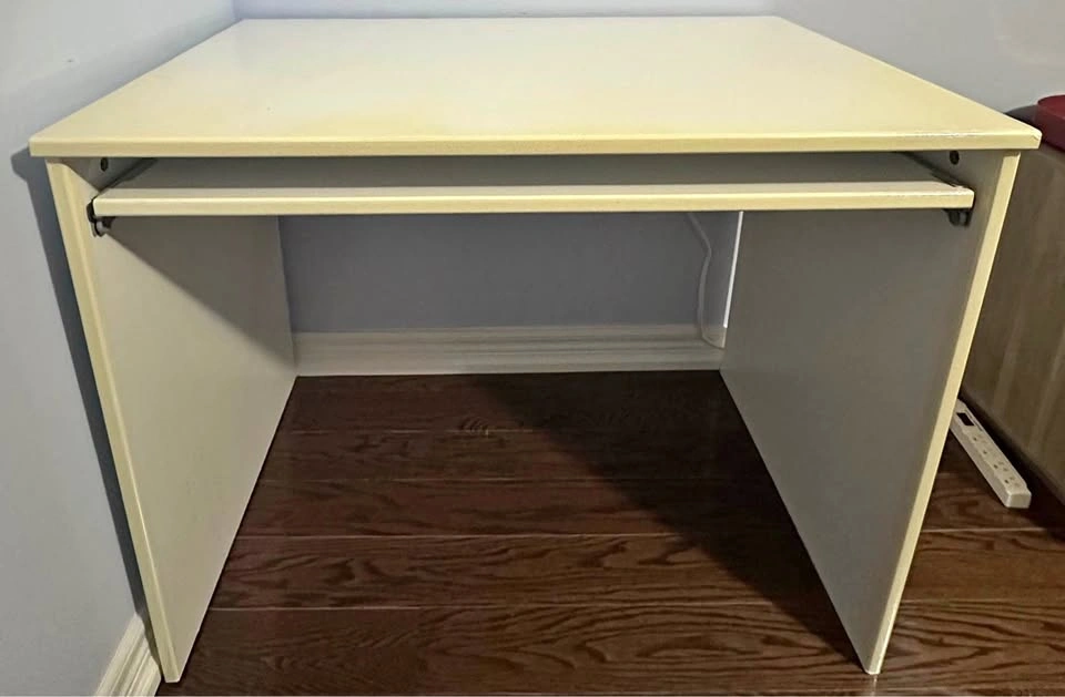 White Computer Desk with Top Add-On Unit - Moving Sale