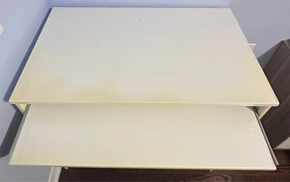 White Computer Desk with Top Add-On Unit - Moving Sale - photo 2