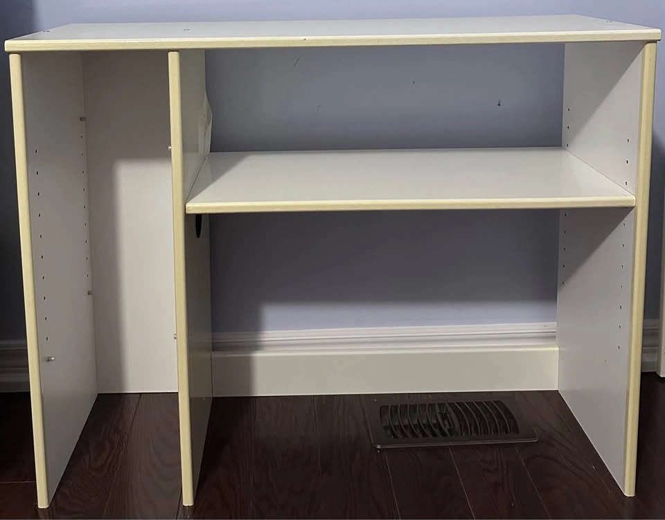 White Computer Desk with Top Add-On Unit - Moving Sale - photo 3