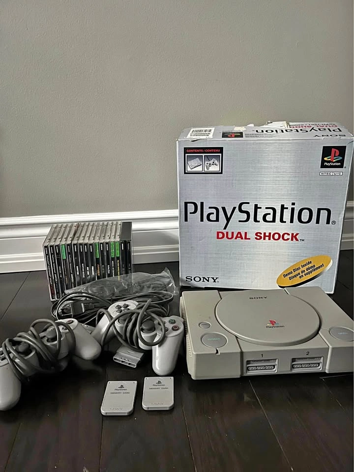 PlayStation 1 Console and 16 Games