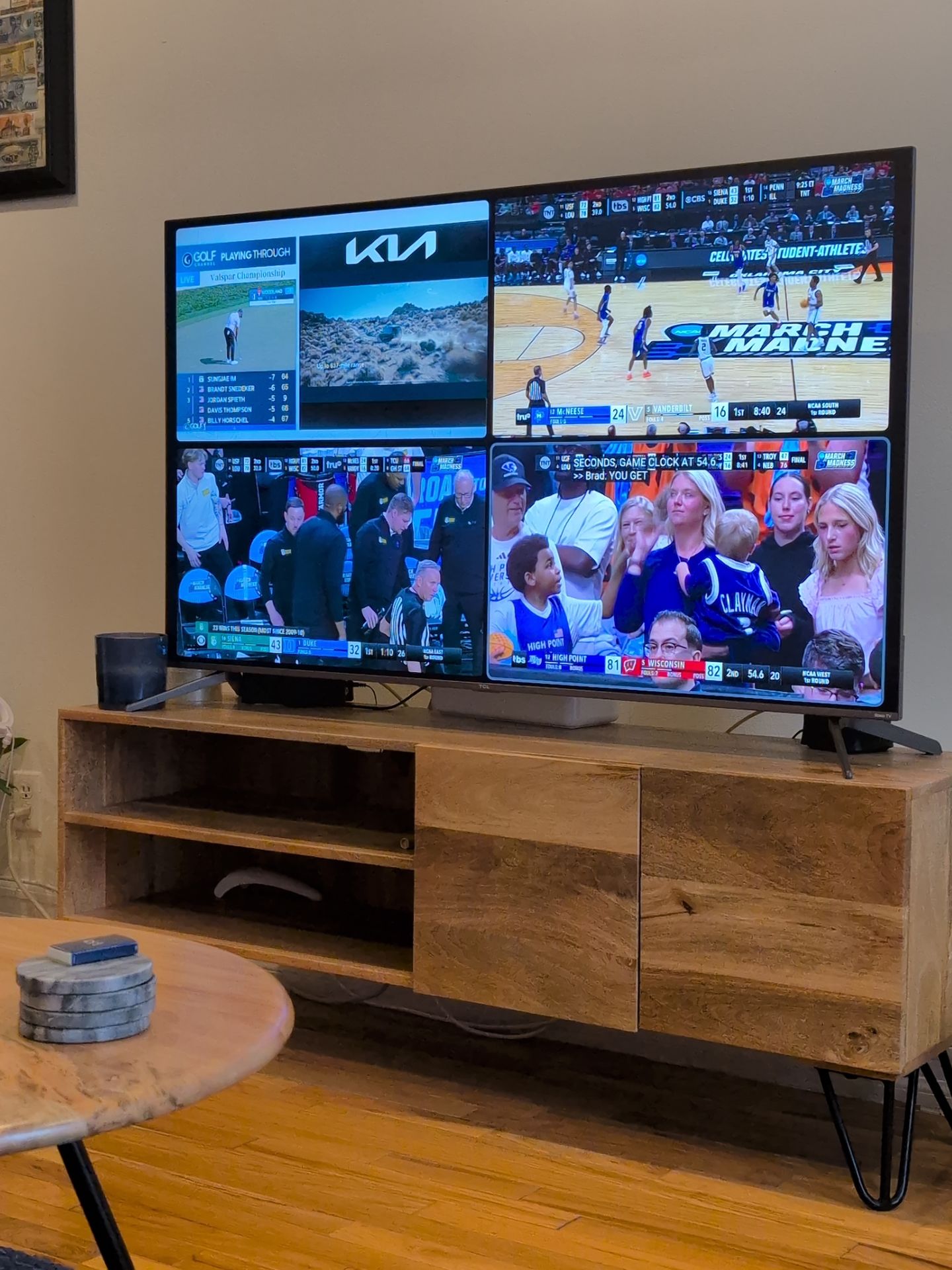 Beautiful Wood & Metal TV Stand - photo 2