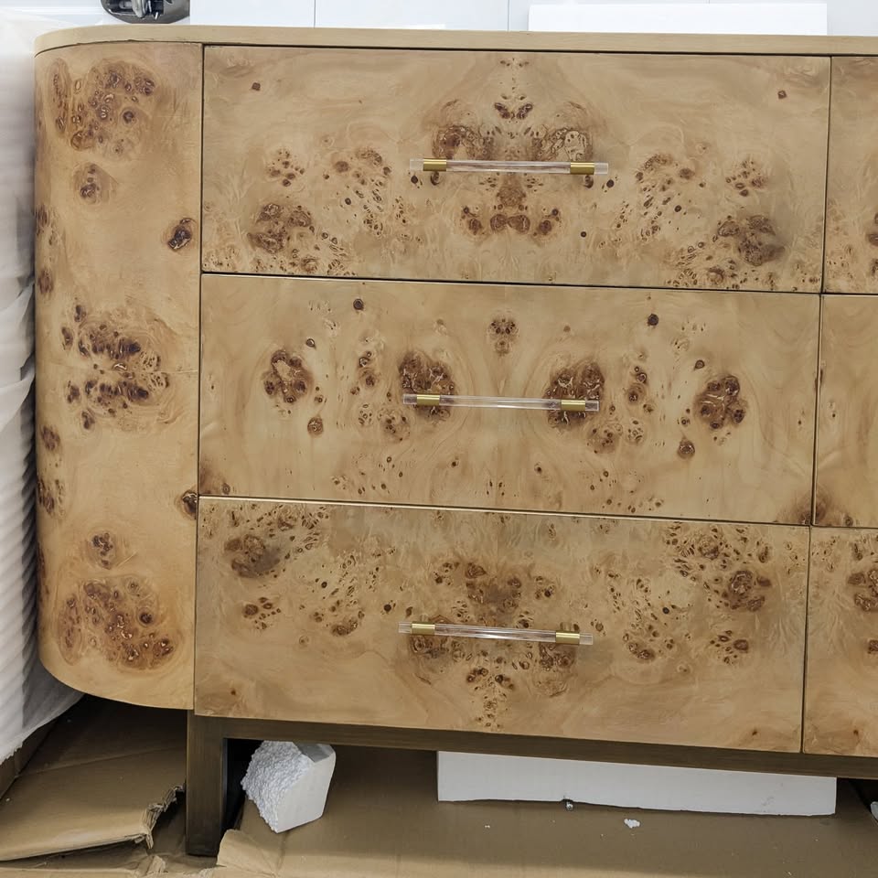 6-Drawer Burl Wood Veneer Dresser - Brand new!! - photo 2