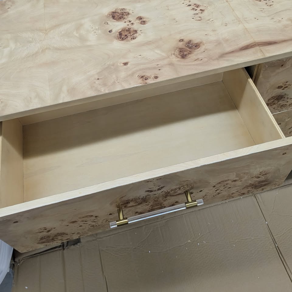6-Drawer Burl Wood Veneer Dresser - Brand new!! - photo 5
