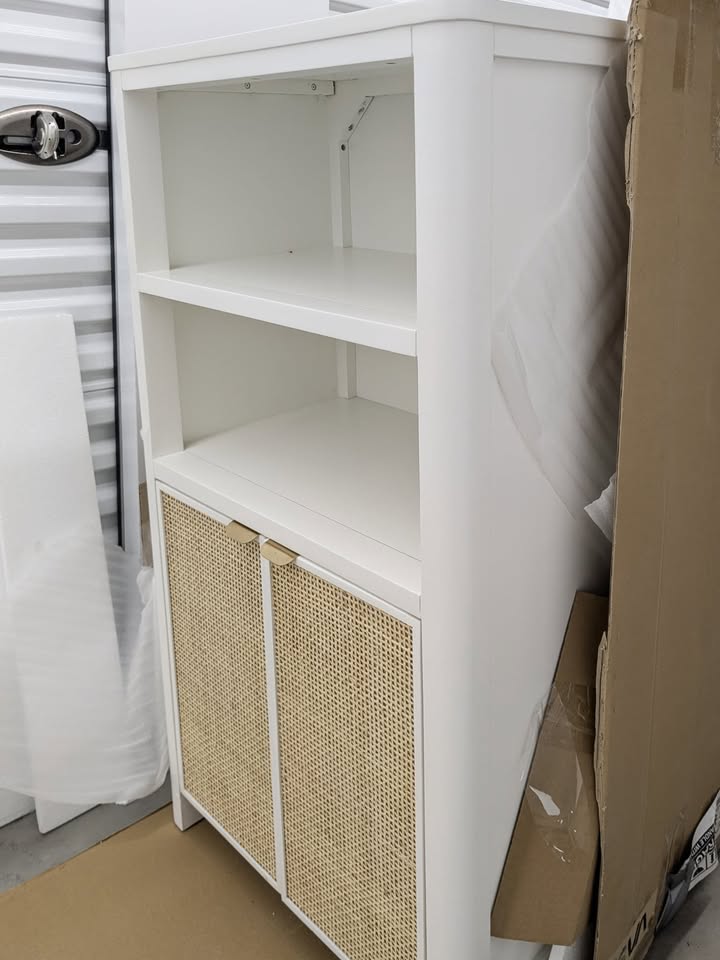 🌿VAST White Rattan Cabinet with Shelves — BRAND NEW - photo 2
