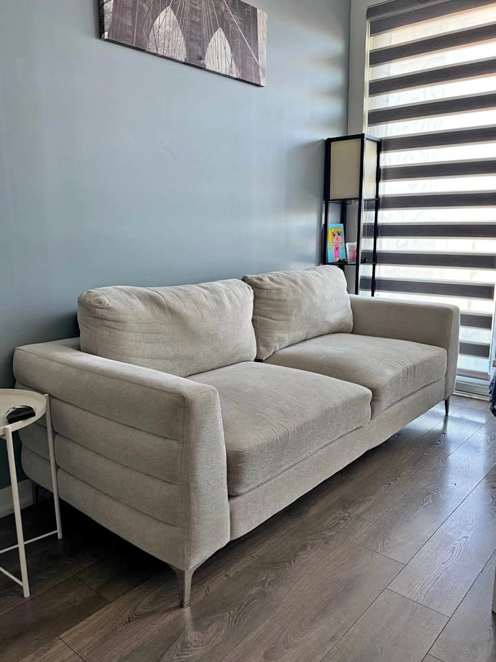 Modern Light Beige 2-Seater Couch
