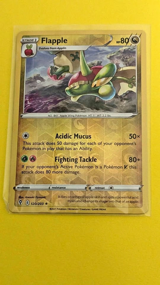 Flapple [Reverse Holo] #120 Pokemon Evolving Skies