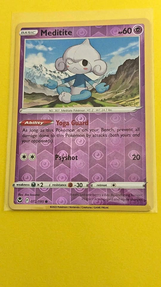 Meditite [Reverse Holo] #72 Pokemon Silver Tempest