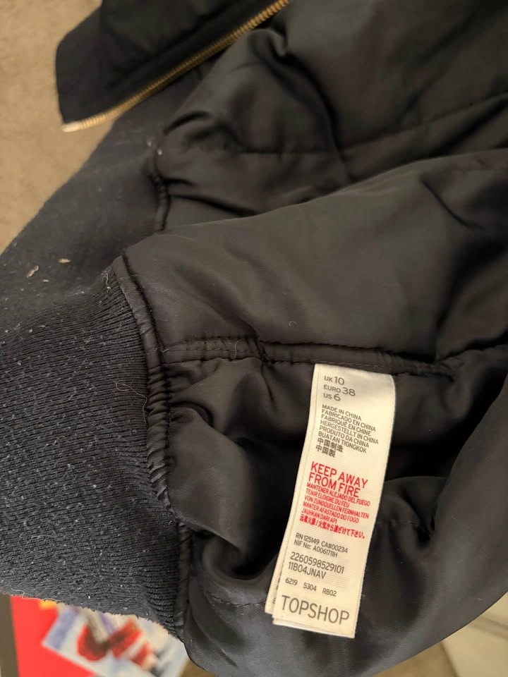 Navy blue bomber jacket - photo 2