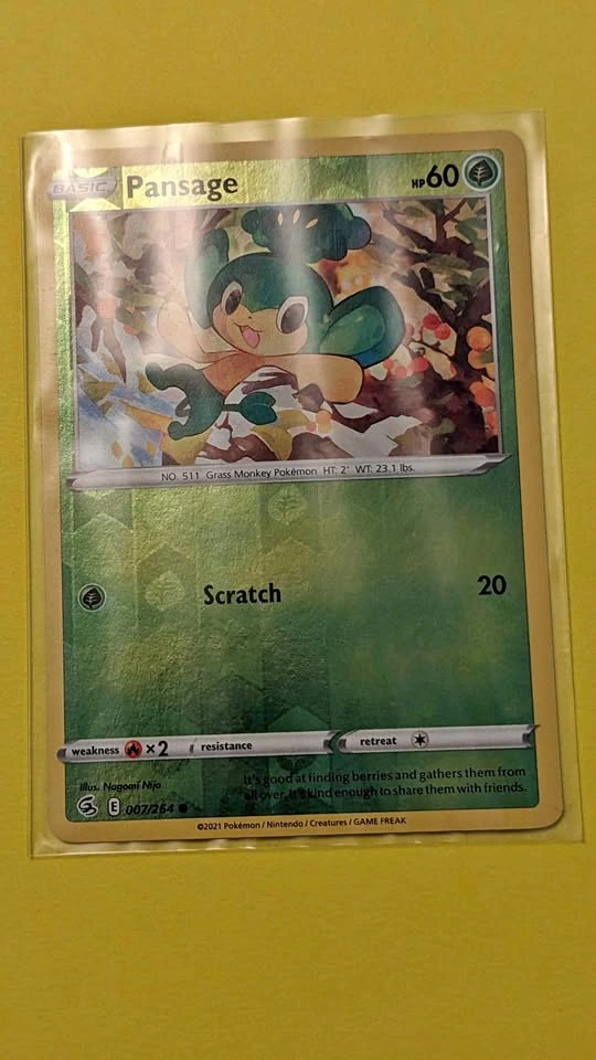 Pansage [Reverse Holo] #7 Pokemon Fusion Strike