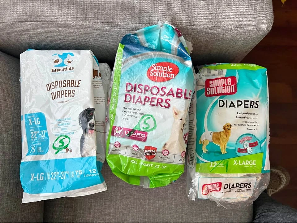 Dog Diapers for Female Dogs | Simple Solution & Essentials | XL-