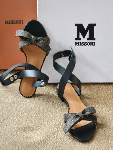 Missoni Gladiator Wraparound Sandals Bow Lurex Made in Italy SIZ - photo 2