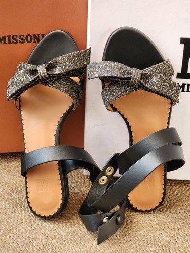 Missoni Gladiator Wraparound Sandals Bow Lurex Made in Italy SIZ - photo 3