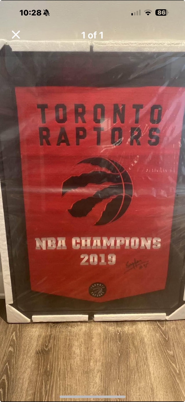 Toronto Raptors 2019 NBA Champions Banner