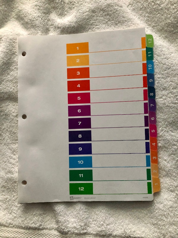 Avery Ready Index Dividers, Numbered 1-12 (4 packages) - photo 2
