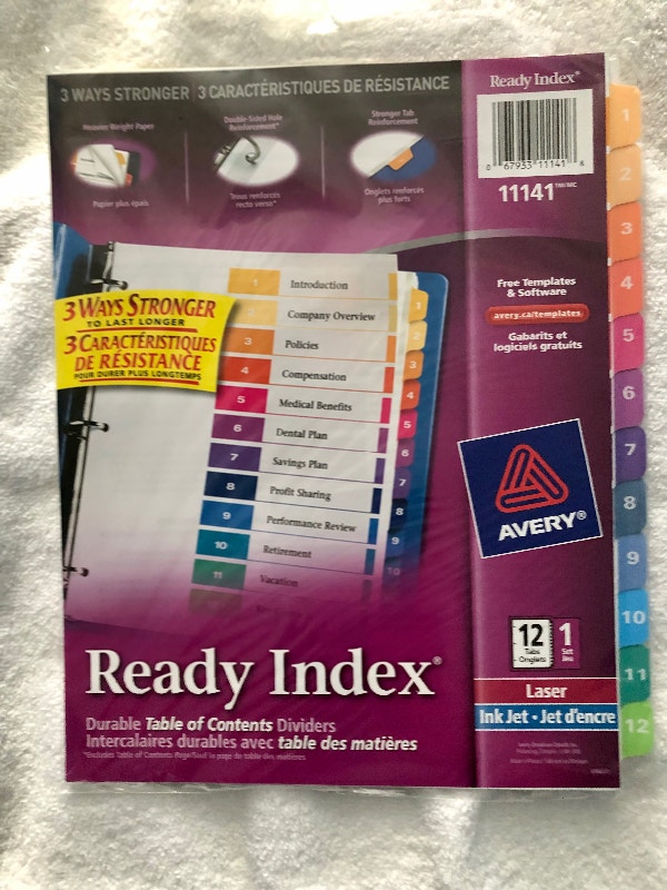 Avery Ready Index Dividers, Numbered 1-12 (4 packages) - photo 3