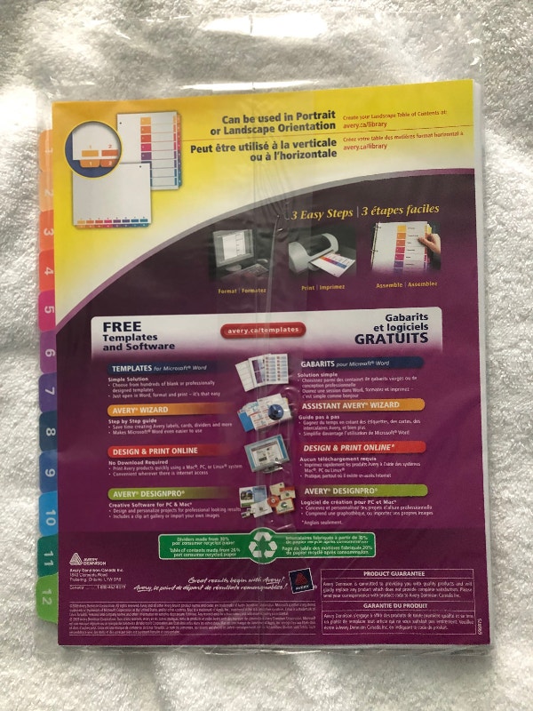Avery Ready Index Dividers, Numbered 1-12 (4 packages) - photo 4