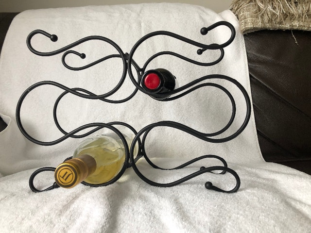 Black Metal Bottle Rack, Never Used (Brampton) - photo 2