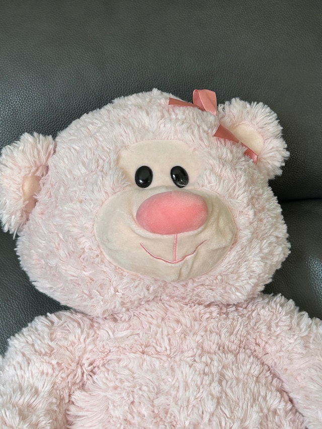 Cute & Cuddly Pink Large Teddy Bear, 22” long (Brampton) - photo 4