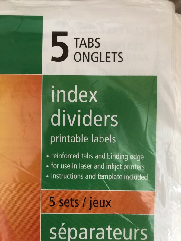 Grand & Toy Index Dividers, 25 ct - photo 2