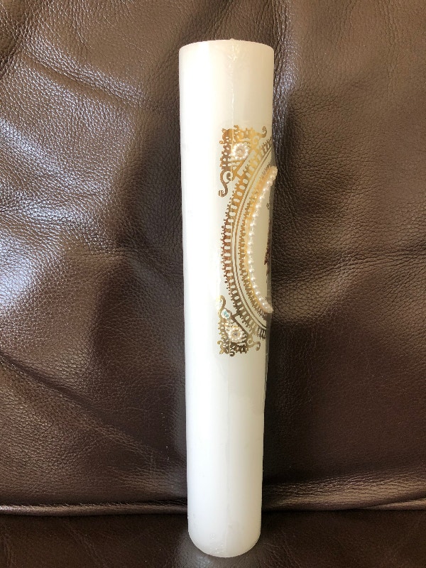 40th Anniversary Pillar Candle, never used (Brampton) - photo 3