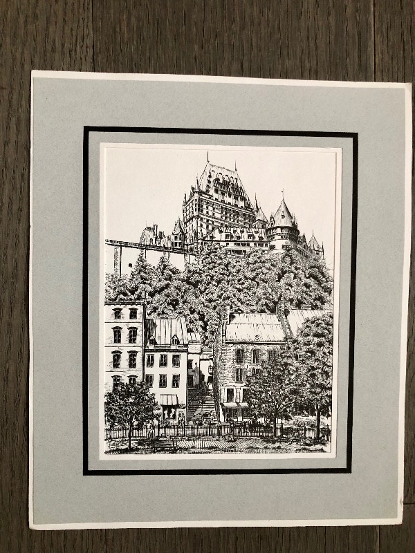Prints of Quebec City, signed by Taylor, lot of 3. (Brampton) - photo 4