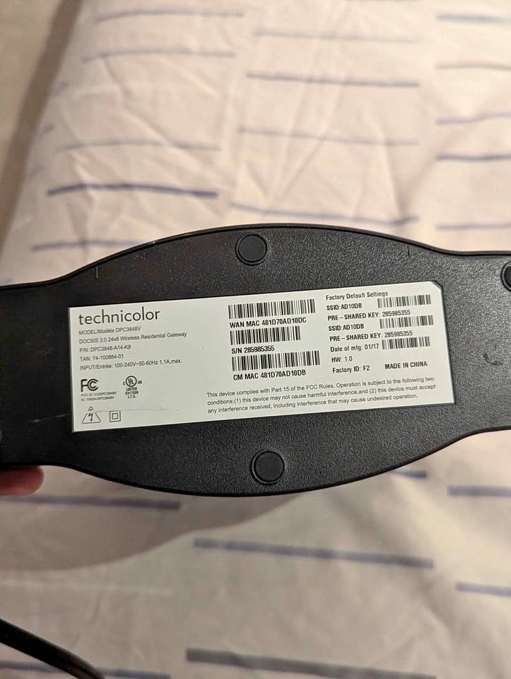 Technicolor DPC3216 DOCSIS 3.0 Modem/Router