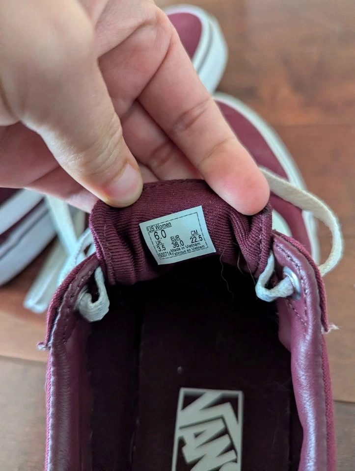 Burgundy Vans (size 6 US Women's) - photo 2
