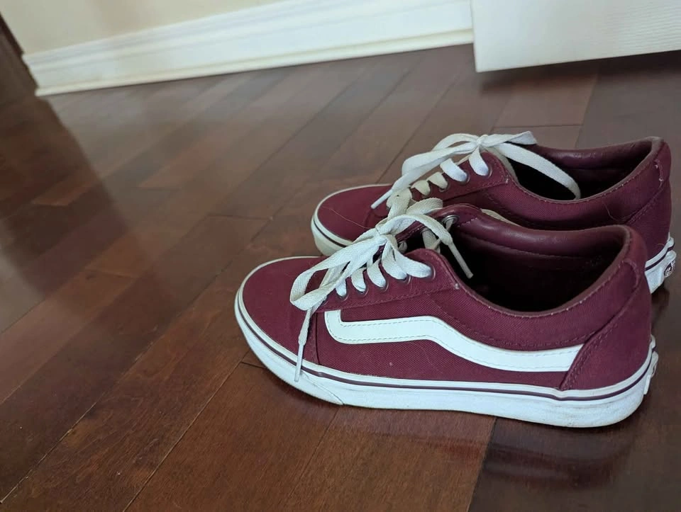 Burgundy Vans (size 6 US Women's) - photo 4