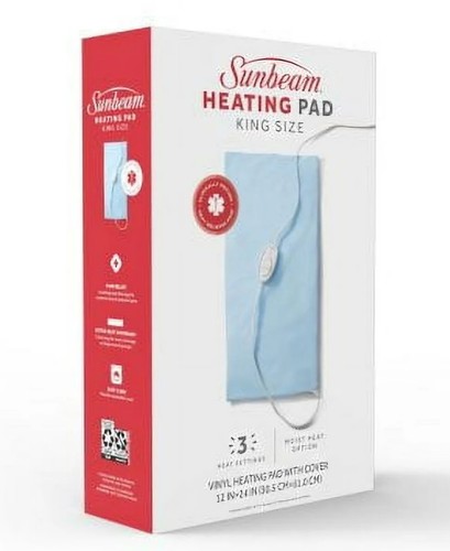 Sunbeam King Size Heating Pad - Light Blue
