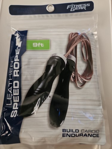 Fitness Gear 9ft Leather Speed Jump Rope