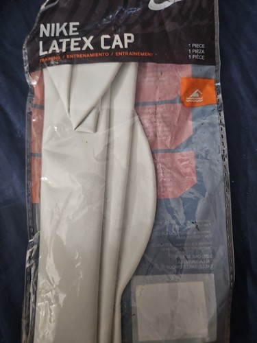 NEW! NIKE Adult Unisex Latex Swim Cap (One Size)-White 93050-100