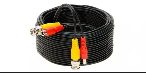 60 Ft BNC Video Security Camera CCTV Power Cable Black