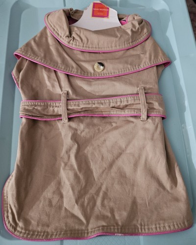 Dog Coat Medium Pink And Khaki