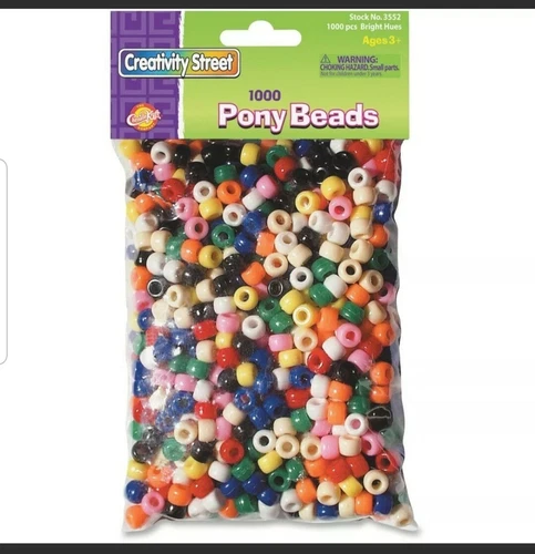 ChenilleKraft Creativity Street Pony Beads - 1 Pack Assorted