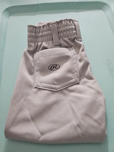 New Rawlings White Baseball Softball Pants Youth Small