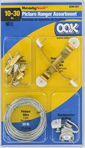 Ook 10-30 lb ReadyNail Picture Hanger Assortment, 10 Pieces