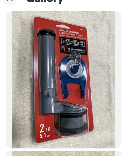 Everbilt Adjustable Universal Flush Valve With Flapper - 2 Inche