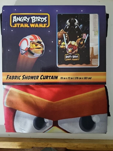 Angry Birds Star Wars Fabric Shower Curtain NEW