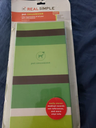 Real Simple Pet Organizer Stores Medical Records Vets Etc..
