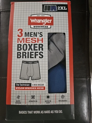 Wrangler Men's 3 PACK Boxer Briefs 2XL