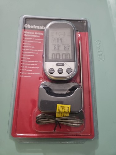 CHEFMATE WIRELESS GRILLING THERMOMETER, PROGRAMMABLE — NEW IN PA
