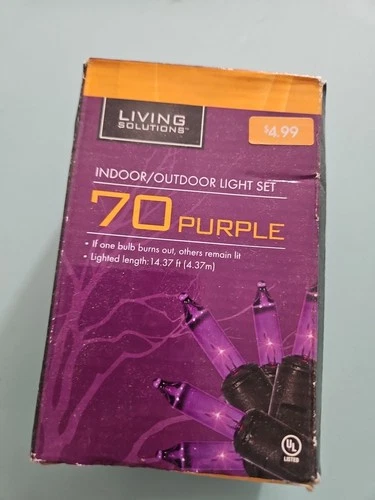 Living Solutions Indoor/Outdoor Light Set 70 Purple