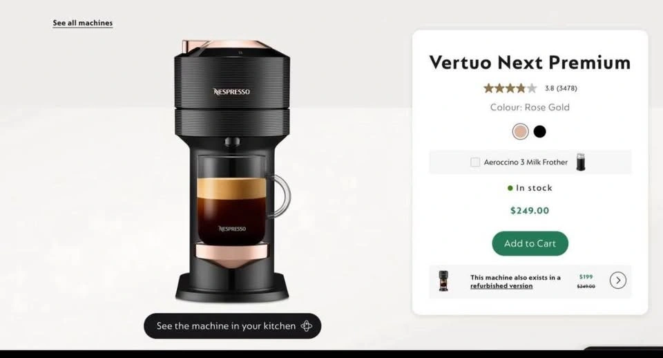 Nespresso Machine - Vertuo Next Premium model - photo 4