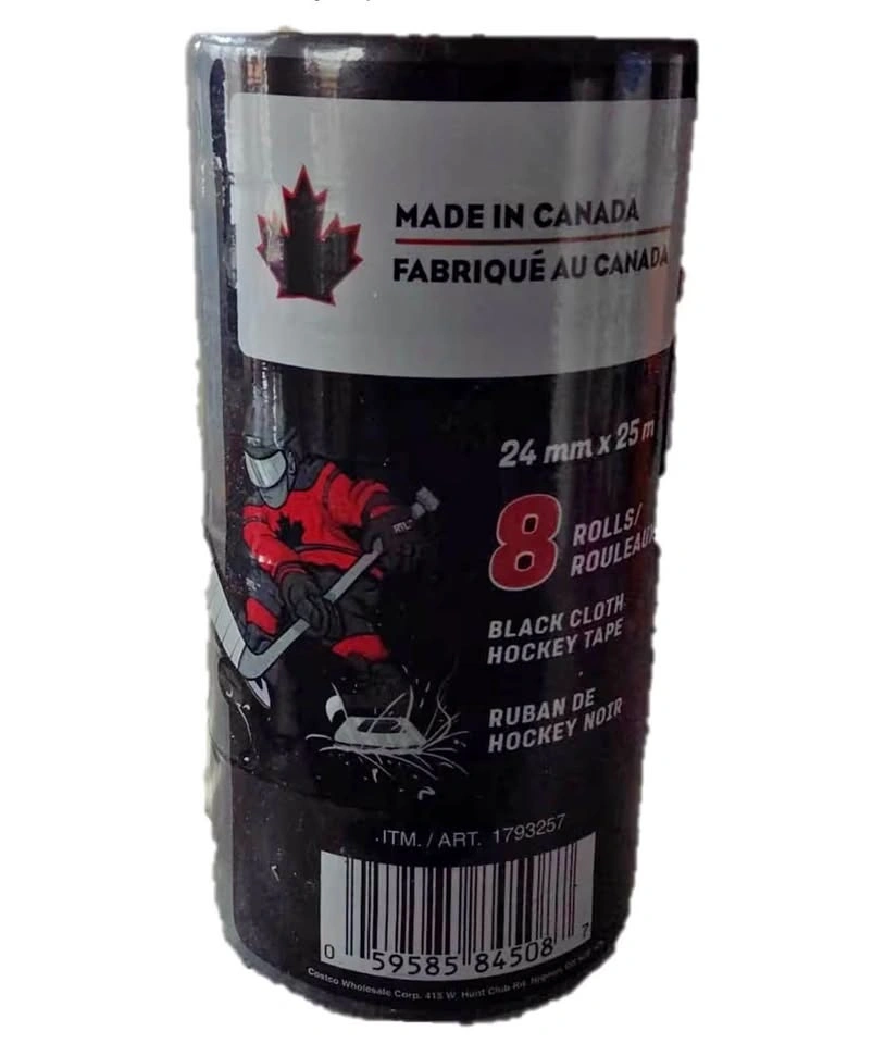 RTL Black Cloth Hockey Tape 24mm x 25 Metres, 8 Rolls
