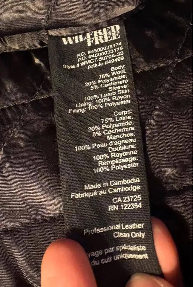 Aritzia Wilfred Free Fei Wool/Leather Coat- Size Small image indicator(6)