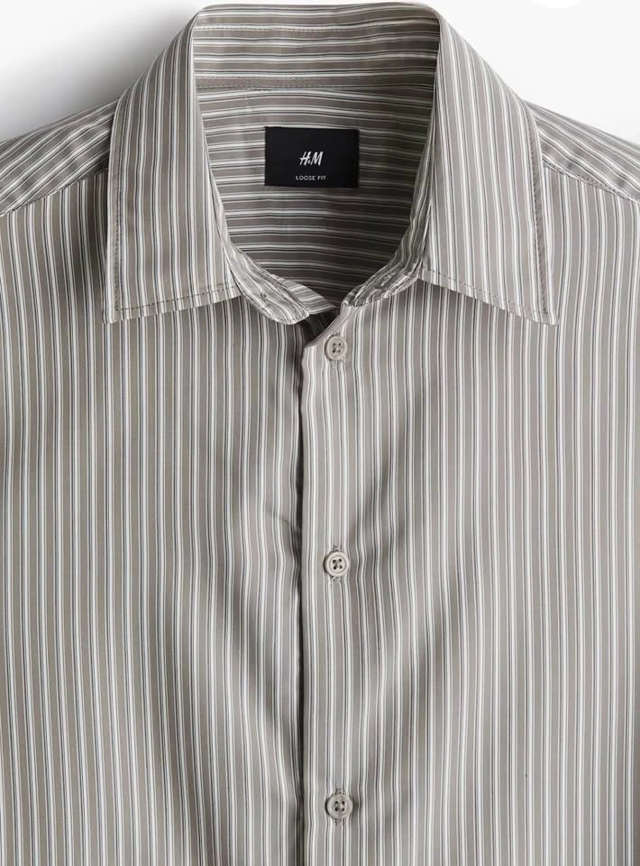 H&M Men Dress Shirt - Loose Fit Shirt (NEW) - photo 2