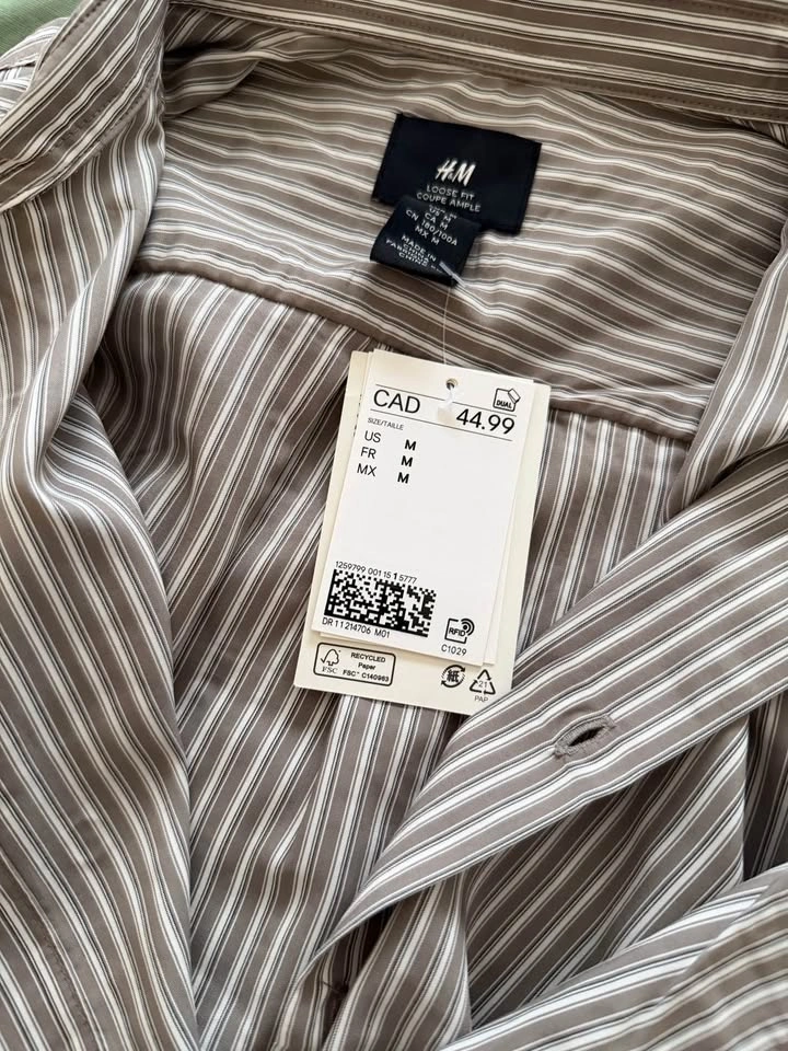 H&M Men Dress Shirt - Loose Fit Shirt (NEW) - photo 4