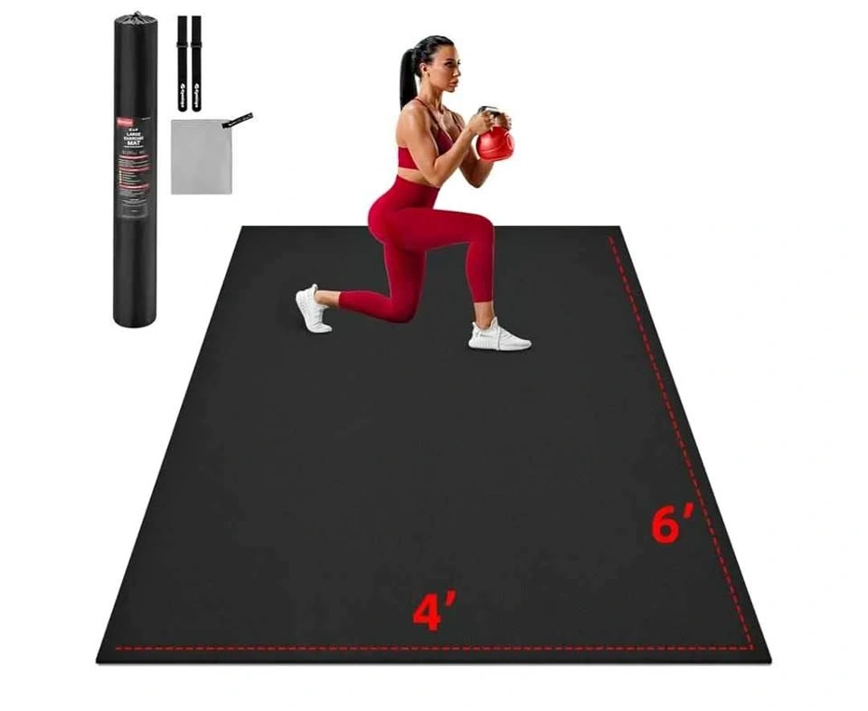Large Exercise Mat - 6'x4' Thick Workout Mat for Home Gym