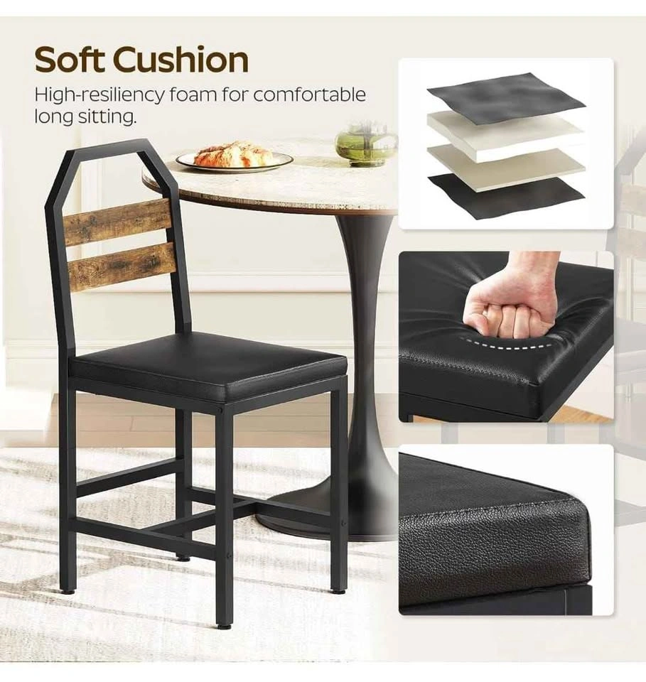 Dining Chairs Set of 4, Kitchen Chairs with Back Support - photo 3